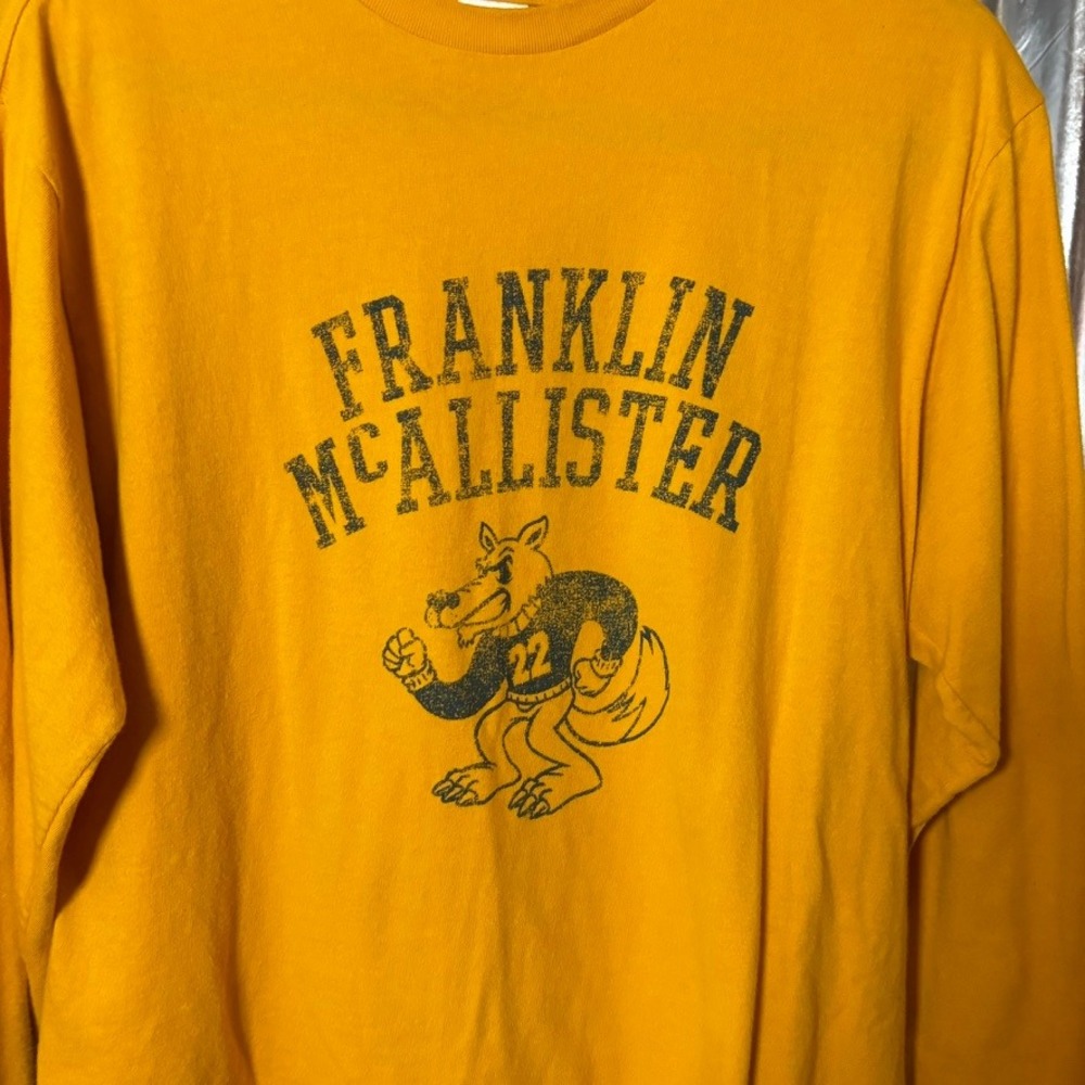Old Navy Franklin McAllister Wolf Mascot Long Sleeve Tee - Picture 2 of 6